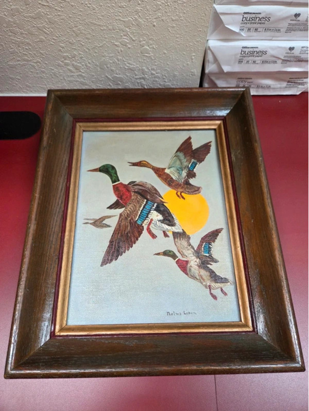 Original mid-century textured painting